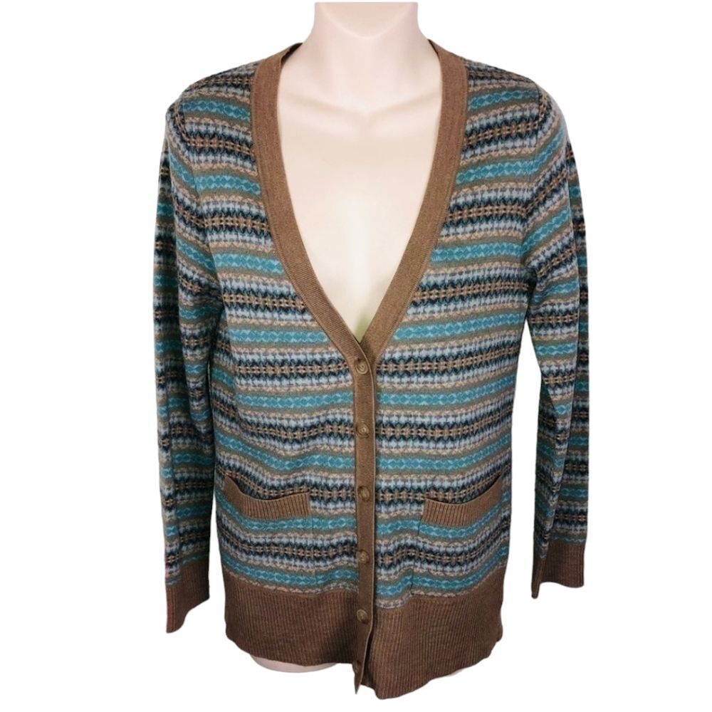 Pendleton Wool Button-Up Southwest Print Cardigan… - image 1